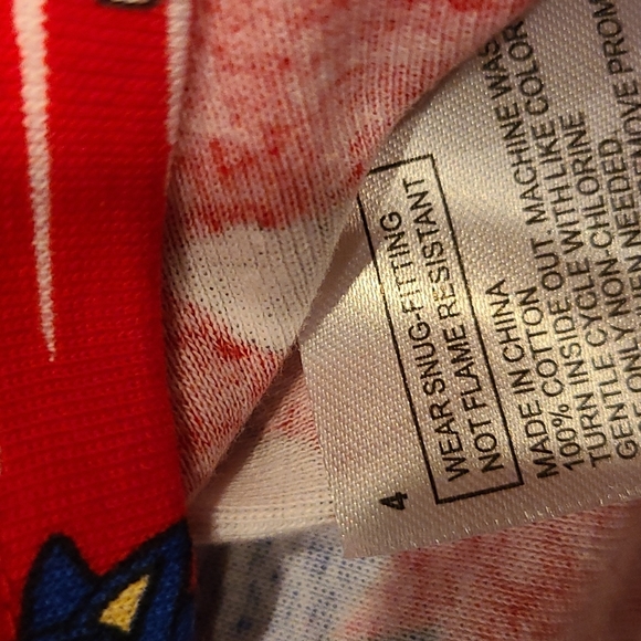 Sonic the Hedgehog Pajamas Little Boys Size 4 - Picture 4 of 4